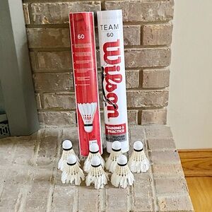Wilson Team 60 Goose Feather Shuttlecocks Speed 77 Tube + 7 extra Badminton